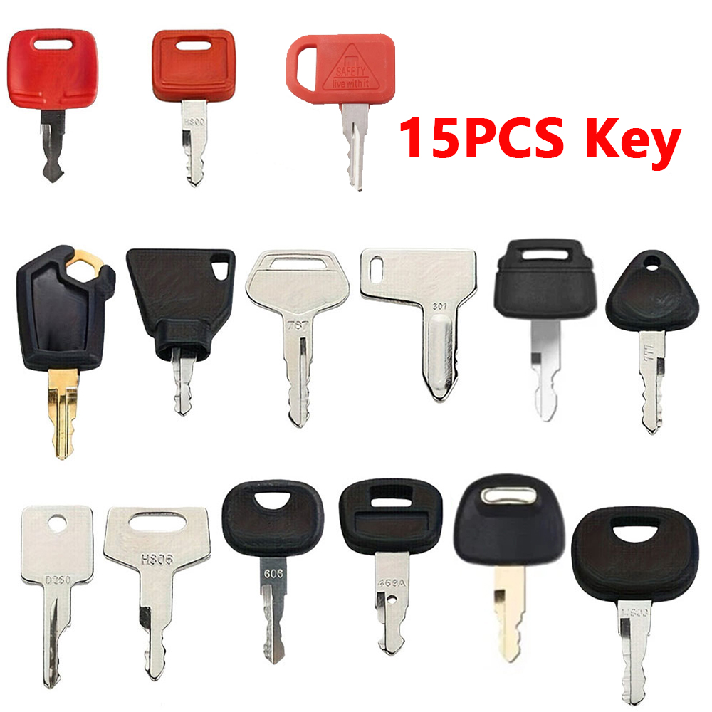 Heavy Equipment Keys Master Set - 15PCS Construction Machinery Ignition Key Set
