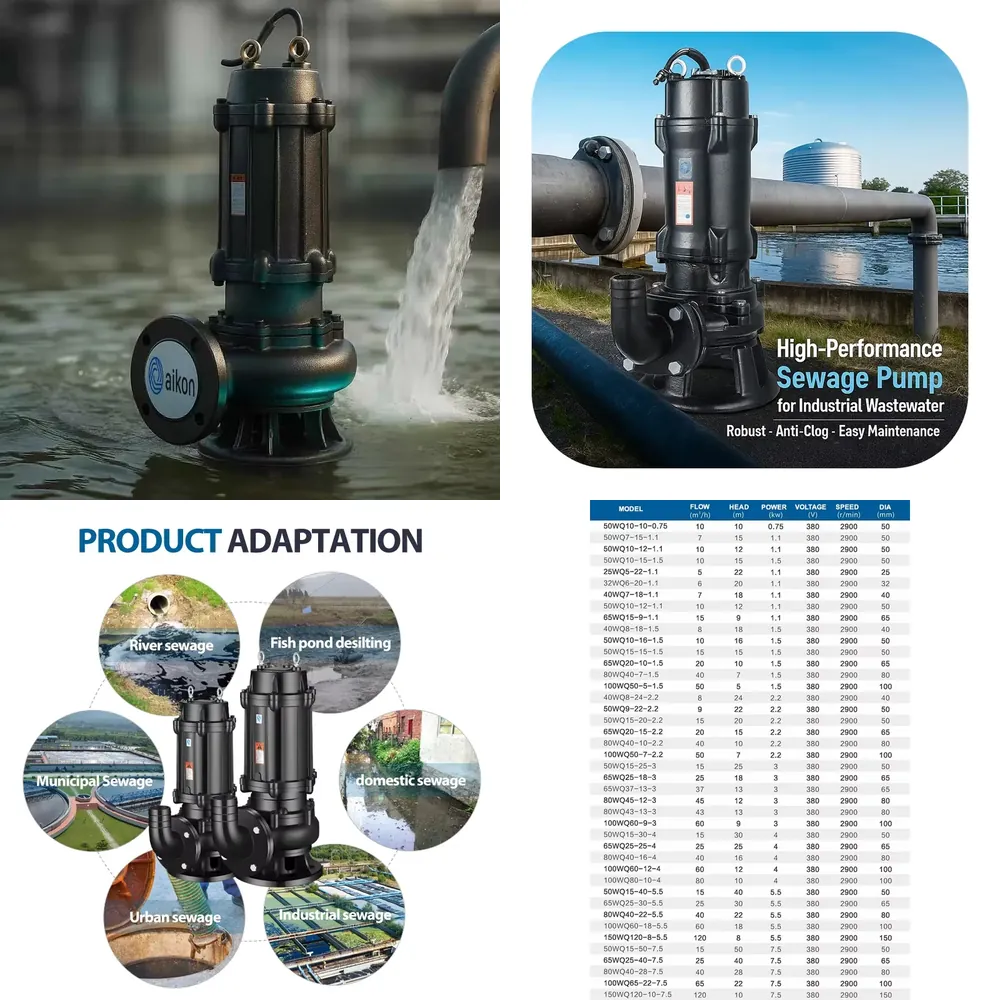 Submersible Pump Sewage - 5 0.75 Kw Submersible Sewage Pump