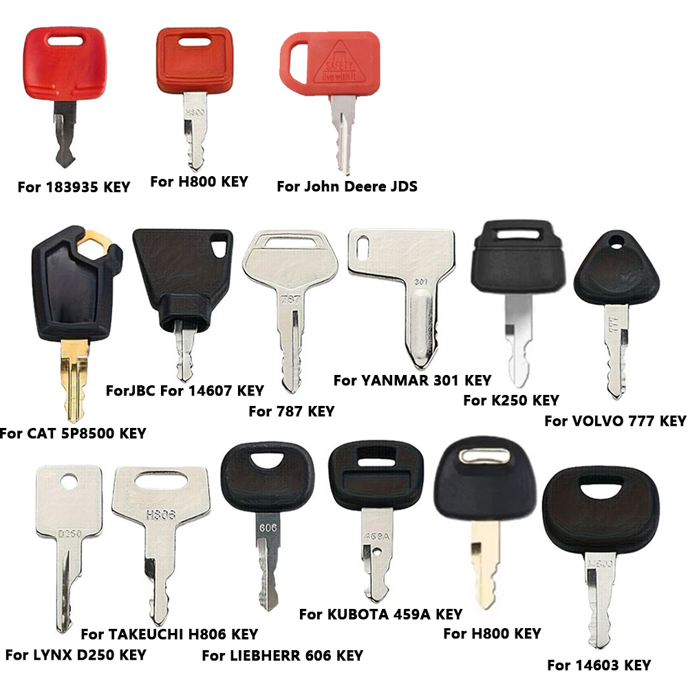 15PCS Construction Machinery I - огляд і ціна Heavy Equipment Keys Master Set