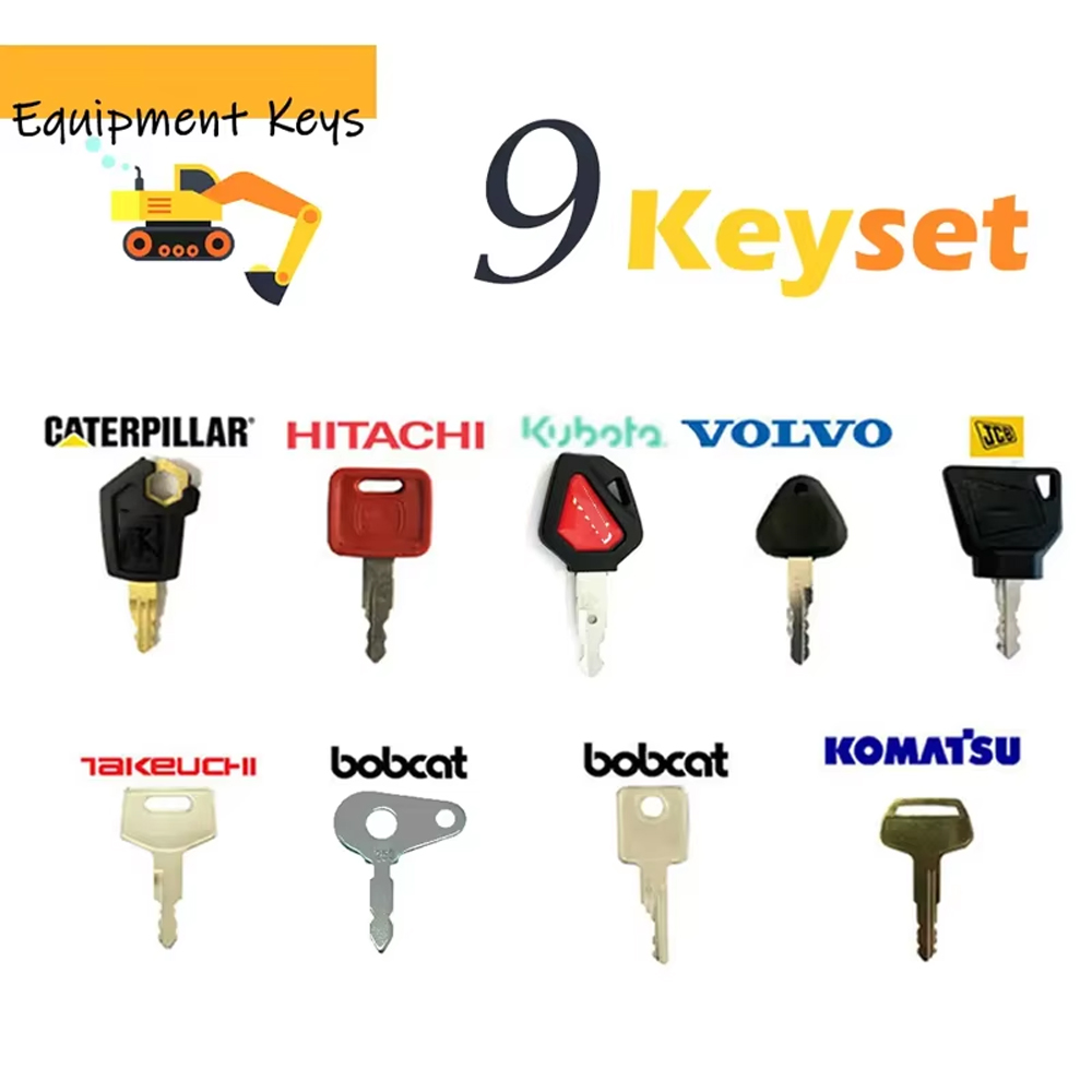 9PCS Master Plant Key Set Exca - огляд і ціна Heavy Equipment Keys Master Set