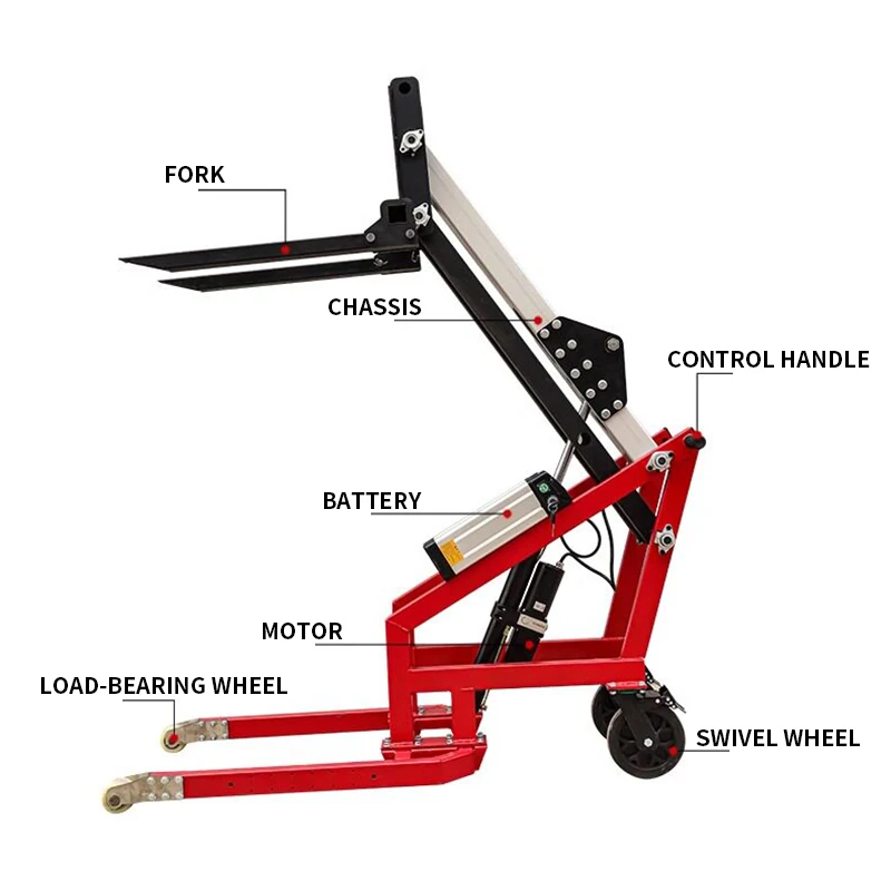 Portable Electric Hydraulic Fo - огляд і ціна Electric Pallet Jack