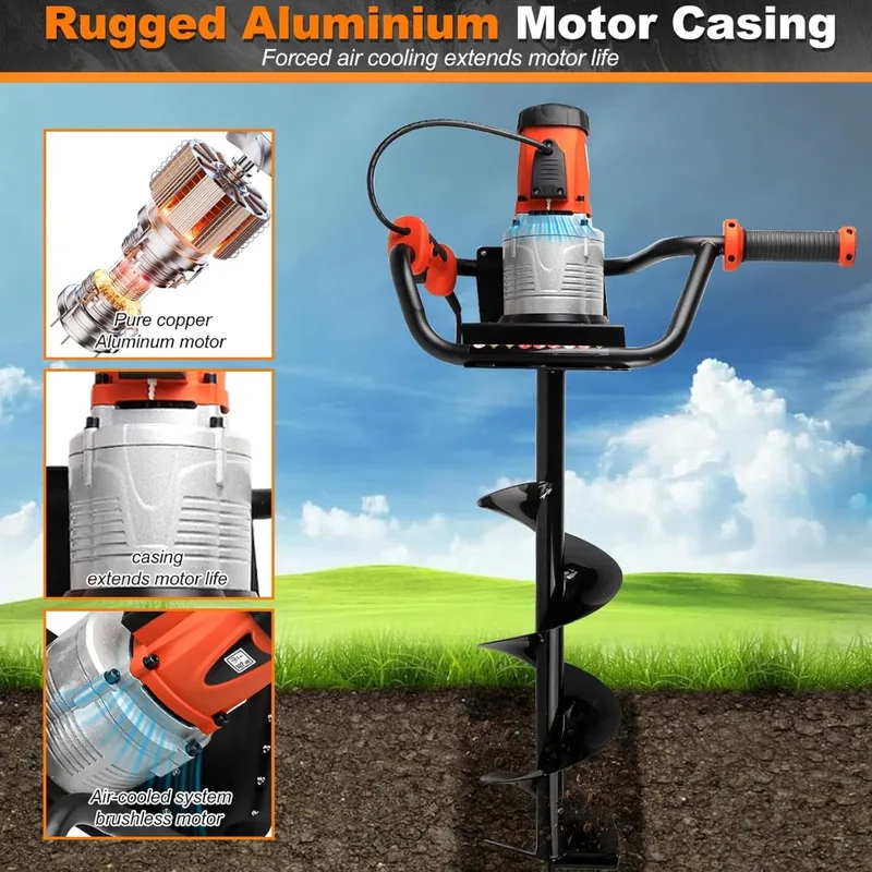 00W Post Hole Digger Drill wit - огляд і ціна Post Hole Digger