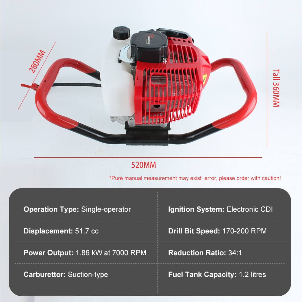 51.7cc High Power Post Hole Di - огляд і ціна Post Hole Digger