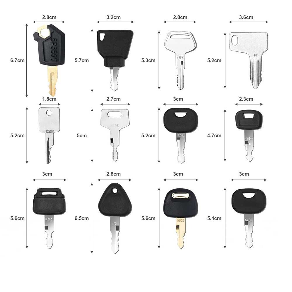 12Pcs Heavy Equipment Construc - огляд і ціна Heavy Equipment Keys Master Set