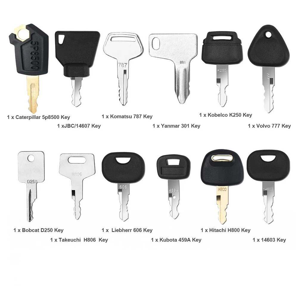 12Pcs Heavy Equipment Construc - огляд і ціна Heavy Equipment Keys Master Set