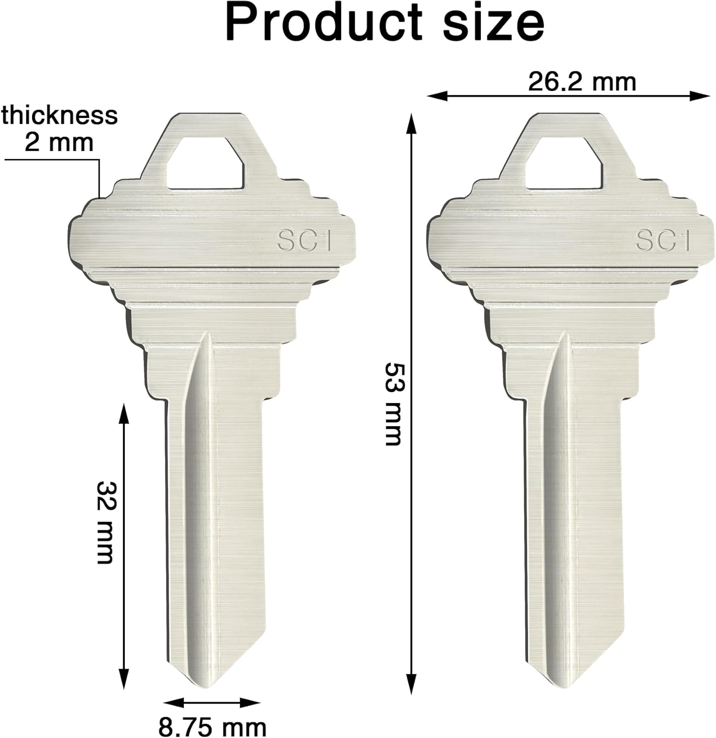 SC1 Blank Key Blanks, Standard - огляд і ціна Heavy Equipment Keys Master Set