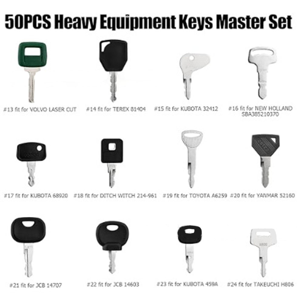 50pcs Heavy Equipment Keys Mas - огляд і ціна Heavy Equipment Keys Master Set